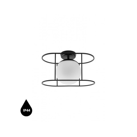 Lampa ścienna KUGLO A czarna do łazienki, korytarza lub eleganckiej strefy przy lustrze