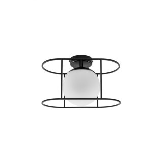 Lampa ścienna KUGLO A czarna do salonu, korytarza lub sypialni