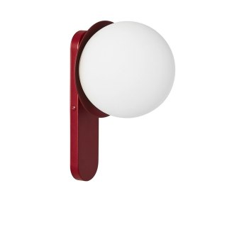 Lampa ścienna KUUL D burgundowa do salonu, korytarza lub sypialni