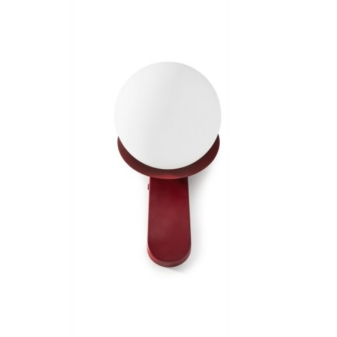 Lampa ścienna KUUL D burgundowa do salonu, korytarza lub sypialni