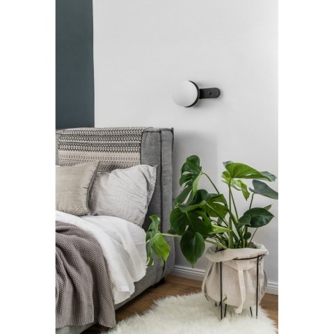 Lampa ścienna KUUL D1 czarna do salonu, korytarza lub sypialni