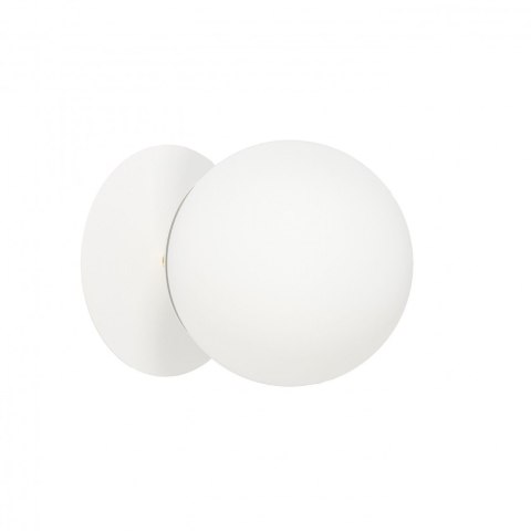 Lampa ścienna PLAAT C biała z mosiądzem szczotkowanym do łazienki, korytarza lub eleganckiej strefy przy lustrze