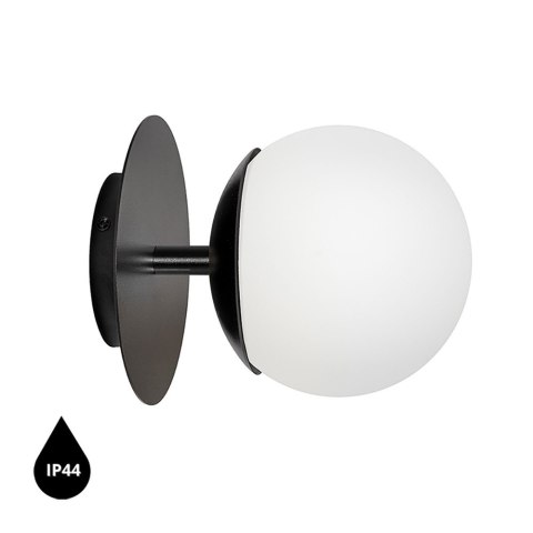 Lampa ścienna PLAAT C czarna do łazienki, korytarza lub eleganckiej strefy przy lustrze