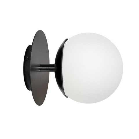 Lampa ścienna PLAAT C czarna do salonu, korytarza lub sypialni