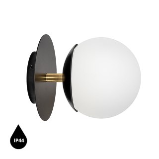Lampa ścienna PLAAT C mosiądz szczotkowany do łazienki, korytarza lub eleganckiej strefy przy lustrze