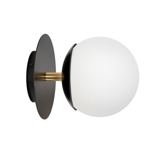 Lampa ścienna PLAAT C mosiądz szczotkowany do salonu, korytarza lub sypialni