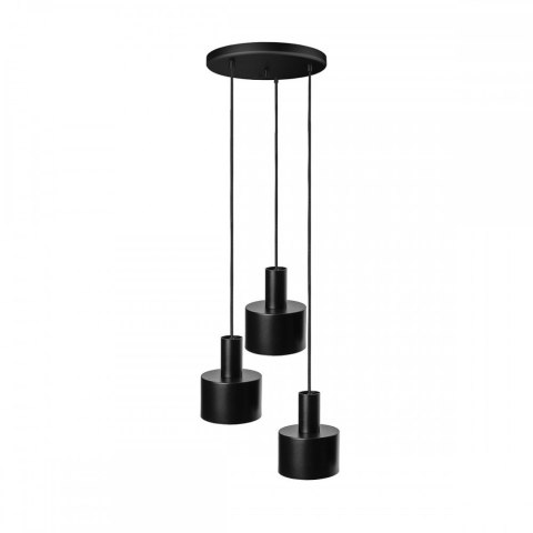 Lampa sufitowa plafon ENKEL 3P czarna potrójna do salonu, przedpokoju lub sypialni