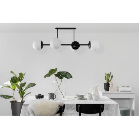 Lampa sufitowa plafon KOP D czarna do salonu, przedpokoju lub sypialni