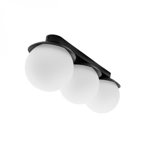 Lampa sufitowa plafon KUUL B czarna potrójna do salonu, przedpokoju lub sypialni