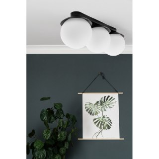 Lampa sufitowa plafon KUUL B czarna potrójna do salonu, przedpokoju lub sypialni