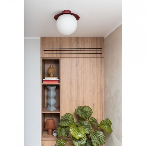 Lampa sufitowa plafon KUUL C burgundowa do salonu, przedpokoju lub sypialni