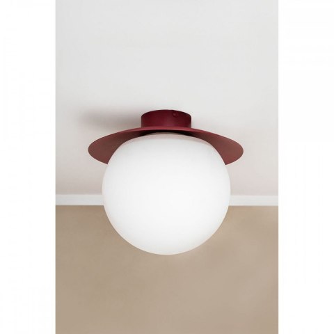Lampa sufitowa plafon KUUL C burgundowa do salonu, przedpokoju lub sypialni