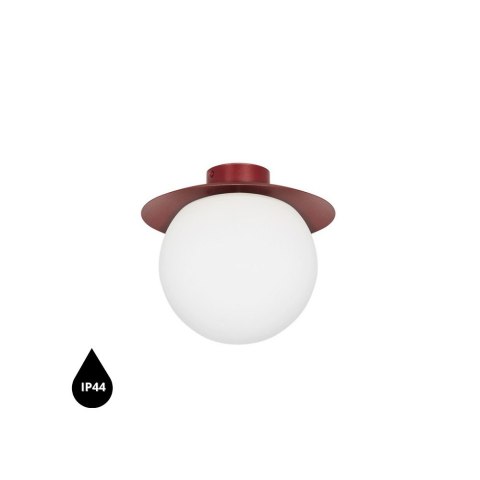 Lampa sufitowa plafon KUUL C burgundowa łazienkowa do salonu, przedpokoju lub sypialni