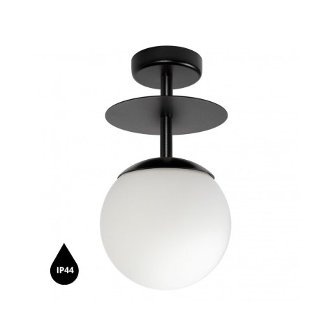 Lampa sufitowa plafon PLAAT B czarna łazienkowa do salonu, przedpokoju lub sypialni