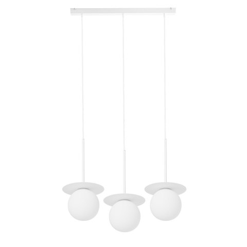 Lampa wisząca BORRA B 3L biała potrójna do salonu, jadalni lub nad stół