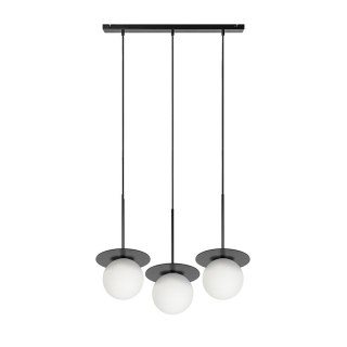 Lampa wisząca BORRA B 3L czarna potrójna do salonu, jadalni lub nad stół