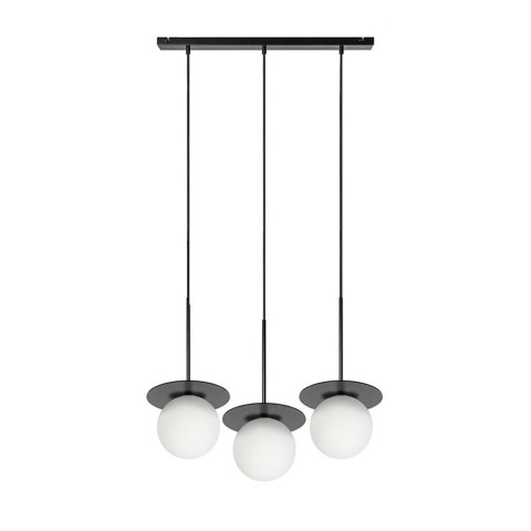 Lampa wisząca BORRA B 3L czarna potrójna do salonu, jadalni lub nad stół