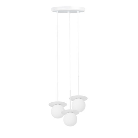 Lampa wisząca BORRA B 3P biała potrójna do salonu, jadalni lub nad stół