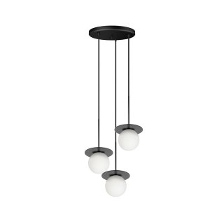 Lampa wisząca BORRA B 3P czarna potrójna do salonu, jadalni lub nad stół