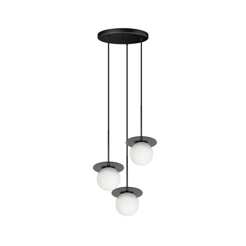 Lampa wisząca BORRA B 3P czarna potrójna do salonu, jadalni lub nad stół