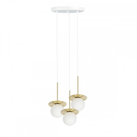 Lampa wisząca BORRA B 3P mosiądz szczotkowany potrójna do salonu, jadalni lub nad stół