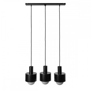 Lampa wisząca ENKEL 3L czarna potrójna do salonu, jadalni lub nad stół