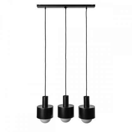 Lampa wisząca ENKEL 3L - czarna 3-punktowa