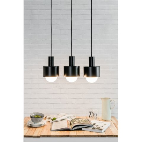 Lampa wisząca ENKEL 3L czarna potrójna do salonu, jadalni lub nad stół