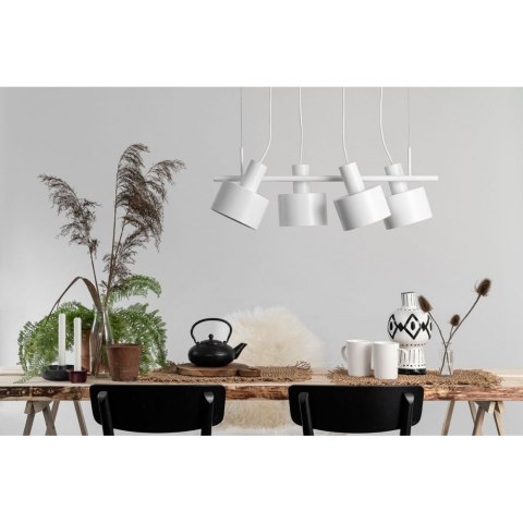 Lampa wisząca ENKEL 4 biała czteropunktowa do salonu, jadalni lub nad stół