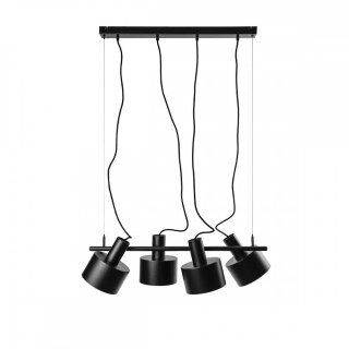 Lampa wisząca ENKEL 4 czarna czteropunktowa do salonu, jadalni lub nad stół