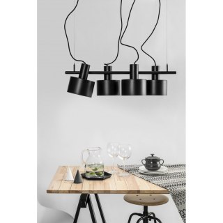 Lampa wisząca ENKEL 4 czarna czteropunktowa do salonu, jadalni lub nad stół