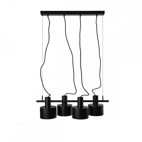 Lampa wisząca ENKEL 4 czarna czteropunktowa do salonu, jadalni lub nad stół