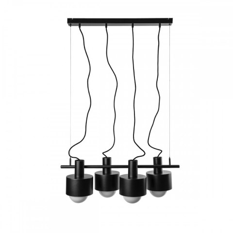 Lampa wisząca ENKEL 4 czarna czteropunktowa do salonu, jadalni lub nad stół