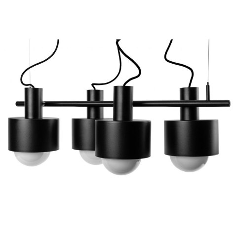 Lampa wisząca ENKEL 4 czarna czteropunktowa do salonu, jadalni lub nad stół