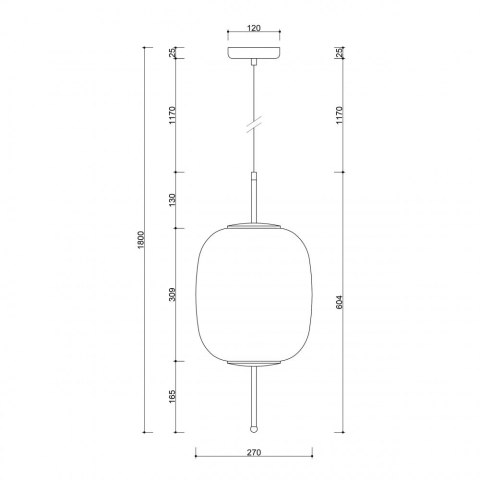 Lampa wisząca EPLI B biała do salonu, jadalni  