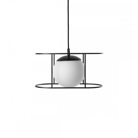 Lampa wisząca KUGLO B czarna do salonu, jadalni  