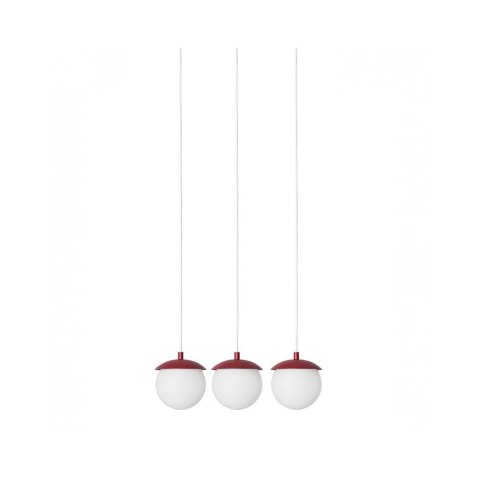 Lampa wisząca KUUL A burgundowa potrójna do salonu, jadalni  