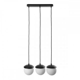 Lampa wisząca KUUL A czarna potrójna do salonu, jadalni  