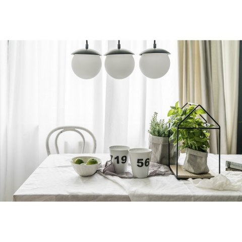 Lampa wisząca KUUL A czarna potrójna do salonu, jadalni  