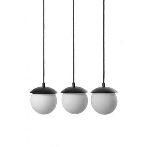 Lampa wisząca KUUL A czarna potrójna do salonu, jadalni  