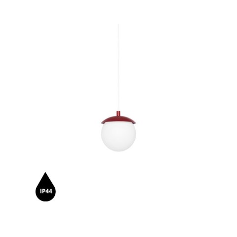 Lampa wisząca KUUL F burgundowa łazienkowa do salonu, jadalni  