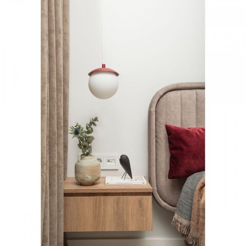 Lampa wisząca KUUL F burgundowa łazienkowa do salonu, jadalni  