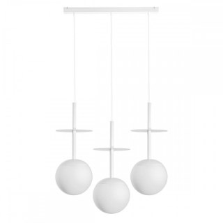 Lampa wisząca PLAAT A 3L biała potrójna do salonu, jadalni  