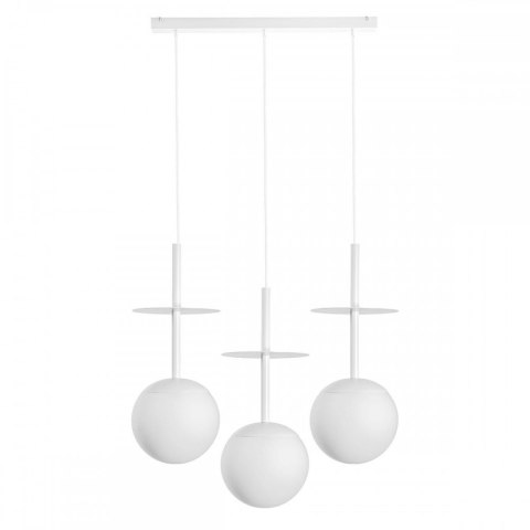 Lampa wisząca PLAAT A 3L biała potrójna do salonu, jadalni  
