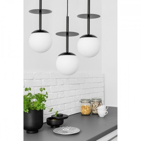 Lampa wisząca PLAAT A 3L czarna potrójna do salonu, jadalni  