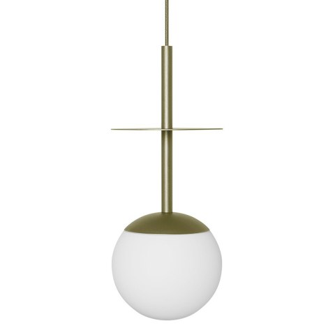 Lampa wisząca PLAAT A oliwkowa do salonu, jadalni  