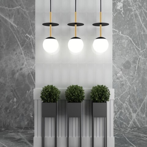 Lampa wisząca PLAAT A mosiądz szczotkowany do salonu, jadalni  