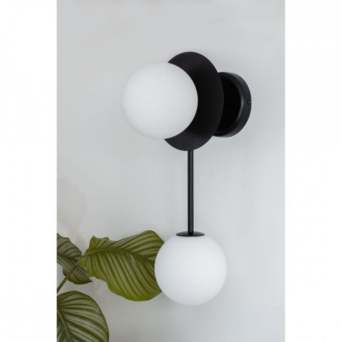 Lampa ścienna FURIKO A czarna do salonu, korytarza lub sypialni