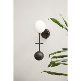 Lampa ścienna OIO B czarna do salonu, korytarza lub sypialni