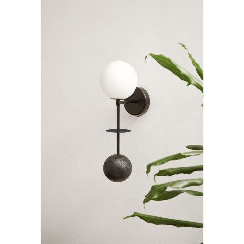 Lampa ścienna OIO B czarna do salonu, korytarza lub sypialni